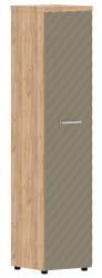 Шкаф колонка с глухой дверью и топом Torr LUX TLHC 42.1 Дуб Бофорд Капучино