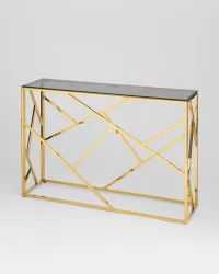 Консоль АРТ ДЕКО 115x30 Золото стекло smoke