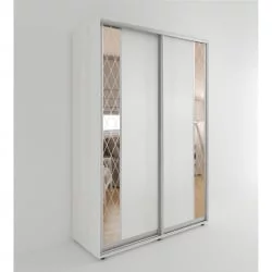 Шкаф-купе 2-х дверный Акцент-Вера ДР 1400х600 Выбеленное дерево