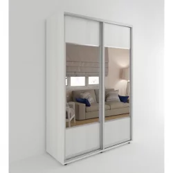 Шкаф-купе 2-х дверный Акцент-Дуэт Д 1600х600 Выбеленное дерево