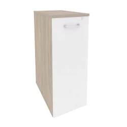 Тумба высокая выдвижная приставная / опорная ONIX O.VTPO-7 Дуб Аттик/Белый