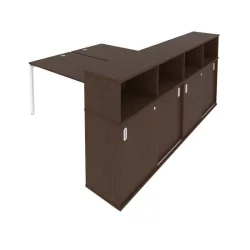 Рабочая станция с опорным шкафом-купе Метал Сйстем Б.РС-СШК-4.4 Венге/Белый / Metal System