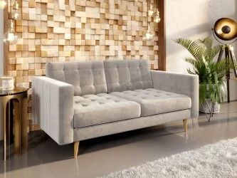 Диван с пластиковыми ножками Торн Серый