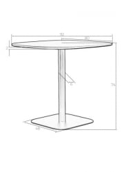 Дизайнерский стол ДОБРИН ОТИС (белая столешница, черное основание) / DOBRIN OTIS