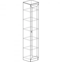 Шкаф для посуды Инна 602  Денвер темный