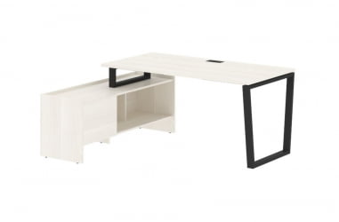 Стол с тумбой EDIS EVCT 17814 Ясень Траун Черный