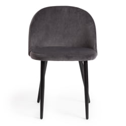 Стул MELODY (mod. 4997) металл/вельвет, 52х49х78см, серый/черные ножки