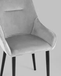 Стул Джоан велюр Светло-серый