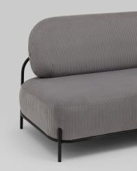 Диван Стоун велюр рельефный светло-серый