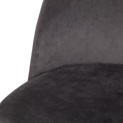 Стул MELODY (mod. 4997) металл/вельвет, 52х49х78см, серый/черные ножки