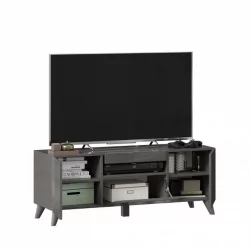 ТВ тумба Бруклин 1200 с опорами Оникс Серый глянец