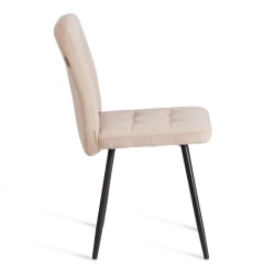 Металлический стул Sweet LT, велюр, бежевый/черный, 7, 41х55х88 см