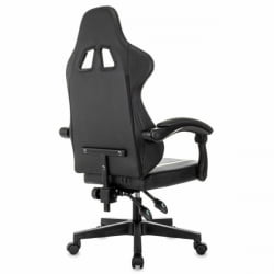 Геймерское кресло BRABIX Shooter GM-123, 2 подушки, экокожа, черное/белое