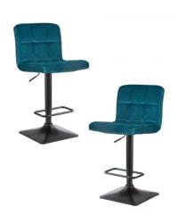 Стул барный ДОБРИН ДОМИНИC (морской волны велюр (МДЖ9-99)) 2 шт / DOBRIN DOMINIC (MJ9-99))
