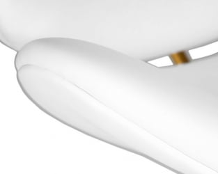 Кресло дизайнерское ДОБРИН ЕМИЛЙ (белый винил ЙП17, золотое основание) 2 шт / DOBRIN EMILY YP17,