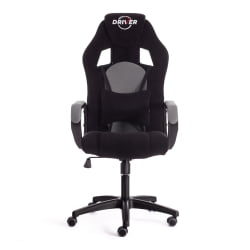 Кресло ДРИВЕР (22) флок/ткань, черный/серый, 35/ТВ-12 / DRIVER 35/TW-12