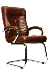 Кресло для посетителей Everprof Orion CF Экокожа Коричневый