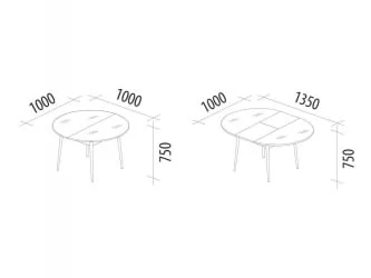 Стол обеденный раскладной Орфей 41 Белый шпон