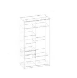 Шкаф-купе Импульс SN 16.07 Дуб сонома/белый глянец