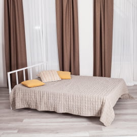 Кровать двуспальная из металла Bruno металл, 160*200 см, белый