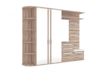 Комплект мебели для прихожей Марта ЛД №3 Белый Дезира Эш