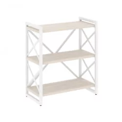 Стеллаж на регулируемых опорах - 3 полки LOFT VR.L-MST.O-3.8 Металл белый Денвер светлый
