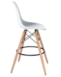 Барный стул ДОБРИН ДСВ БАР Белый В-02 / DOBRIN DSW BAR W-02