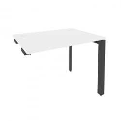 Стол-приставка на П-образном м/к к опорным элементам ОНИКС О.МП-СПР-1.7 Белый Бриллиант/Антрацит / ONIX O.MP-SPR-1.7