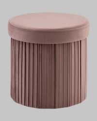 Пуф складной с ящиком Store Round пыльно-розовый