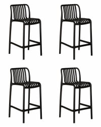 Стул полубарный ДОБРИН CХЛОЕ (черный) 4 шт / DOBRIN CHLOE