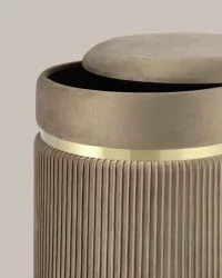 Банкетка Миранда с ящиком велюр Бежевый