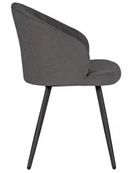 Стул обеденный DOBRIN NAOMI (ЭМАЛЬ ЧЕРНЫЙ МУАР велюр Catania Chocolate)