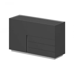 Шкаф правый Oliver OL-20-14.OS.OS.OS.R Оникс серый