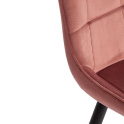 Стул ABRUZZO ( mod. 8060 ) металл/вельвет, 52 х 63 х 85 см, коралловый (HLR 44)/черный