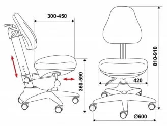 Кресло детское Бюрократ KD-2 PK/HEARTS-PK Розовый сердца