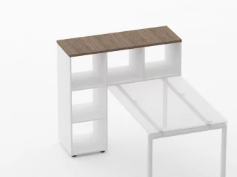 Стеллаж к столу Дека 9.08.12 Дуб Верцаска/Белый / Deka