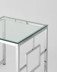 Стол квадратный БРУКЛИН 55*55 Серебро