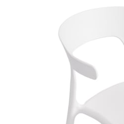Дизайнерский стул TON (mod. PC33) пластик, 48 x 48 x 74 см, белый (White C0057)