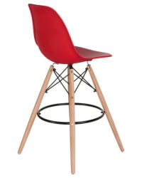 Стул барный ДОБРИН ДСВ БАР (ножки светлый бук, цвет сиденья красный (Р-02)) 2 шт / DOBRIN DSW BAR (R-02))