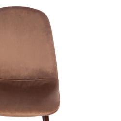 Металлический стул BREEZE (mod. 4724) вельвет/металл, 44 х 53 х 87 см, Brown (коричневый) HLR11 / орех