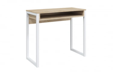 Стол Леонардо, дуб сонома светлый/белый