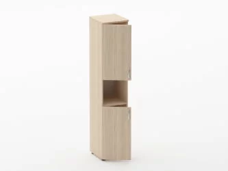 Шкаф высокий закрытый с нишей Glassy 6.19.11Л Орех