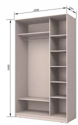 Шкаф-купе венге Хит-24-12-11 Аруба Венге