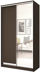 Двустворчатый гардеробный шкаф Хит-24-14-15 Аруба Венге