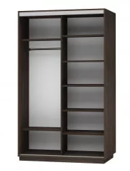 Шкаф-купе двухдверный Экспресс Дуо Медиум 1400х2200х Венге / 1400х2200h