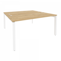 Рабочая станция на П-образном м/к ОНИКС О.МП-Д.РС-2.4.8 Тиквуд Светлый/Белый / ONIX O.MP-D.RS-2.4.8