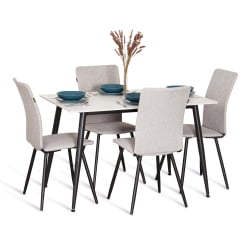 Металлический стул La Rousse NEW, ткань рогожка, серый/черный, 3M 16/2, 45x55x93 см