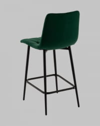 Стул полубарный Одди Diamond велюр темно-зеленый