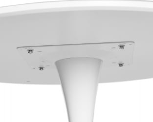 Стол обеденный MIA (белая столешница, белое основание)