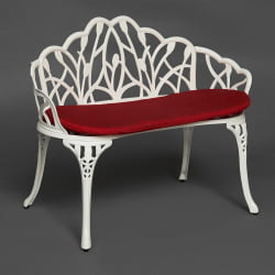 Скамья Secret De Maison Strauss (Штраус) + подушка алюминиевый сплав, 99*56*76, butter white